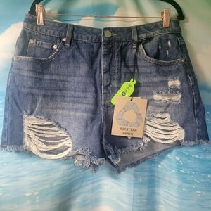 BanJara NWT Recycled Denim Women's Distressed Shorts Size‎ 15/31